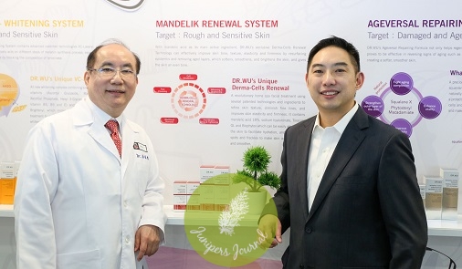 Dr. Ying-Chin Wu and his son, Chairman and CEO of Dr. WU, Eric Wu