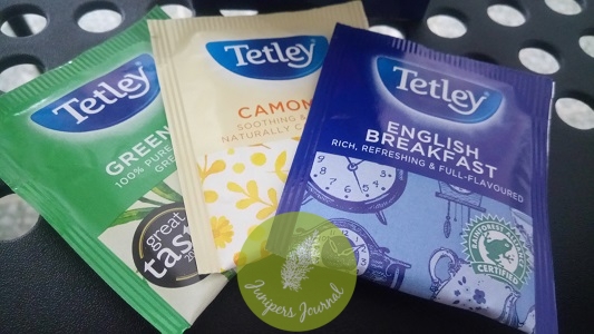 Green Tea, Camomile Tea and English Breakfast Tea