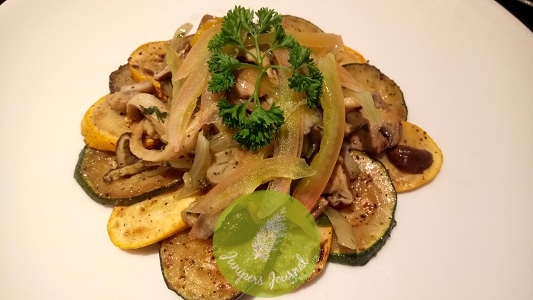 Grilled Vegetables with Mushroom Salad
