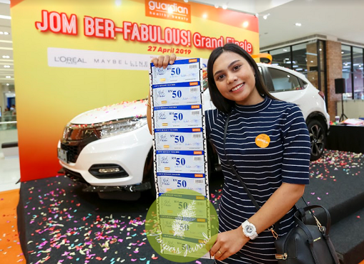 20 consolation prize winners won Guardian Vouchers worth RM500 each 