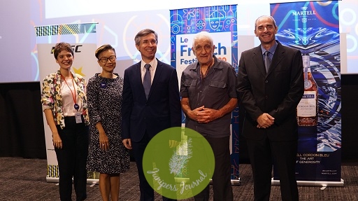 (L-R) Ms. Julie Loffi, Coordinator of Le French Festival; Ms. Shirley Low, Chief Marketing Officer of Golden Screen Cinemas; H. E. Frederic Laplanche, Ambassador of France to Malaysia; Mr Roger Kasparian, a renowned mid-sixties French photographer whose artwork will be featured in an exhibition with LFF 2020 and Mr. Jacques Bounin, Director of Alliance Francaise photographed together at the press conference of Le French Festival 2020