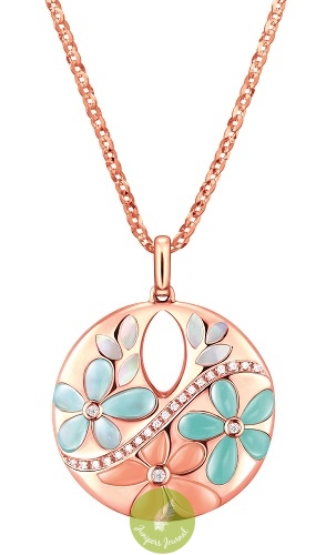 Mother of Pearl with Rose Gold & Diamond Pendant