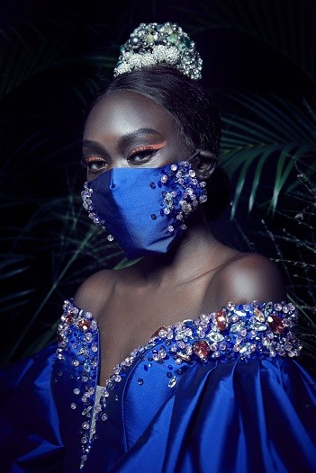 Bespoke designer face mask by Carven Ong Couture