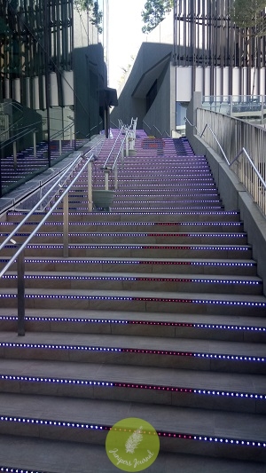 "Grand Steps" that produces musical tunes