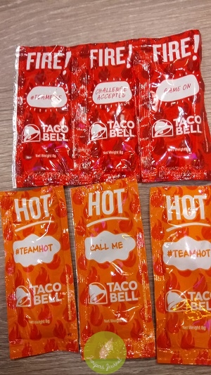 Different phrases on every sauce sachet