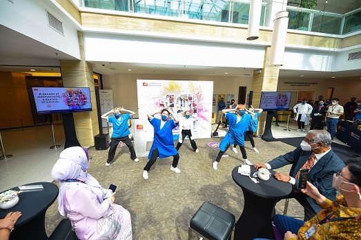 The celebration kicked off with a lively flash mob performance by dancers dressed up as doctors and nurses