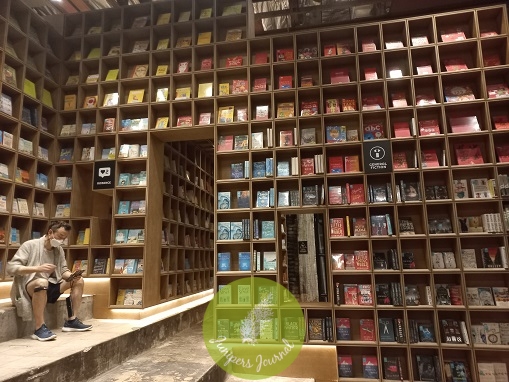 Towering shelves of books