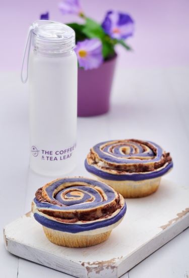Purple Swirl Purple sweet potato is mixed with red bean in a soft brioche fusing hints of nuttiness and sweetness in a perfect all-day snack Available at RM9.50 each 