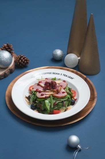Grandma's Smoked Duck Salad This holiday season they bring you warm fragrant smoked duck breast on a bed of mesclun salad finished with their popular honey mustard dressing with a ribbon of cranberry jelly. Available at RM28.00 each 