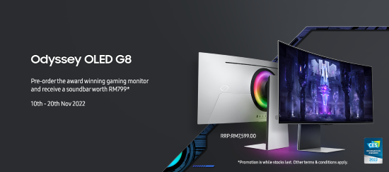 Samsung Malaysia Electronics Launches Flagship Odyssey OLED G8 Gaming Monitor Now Available For Pre-Order